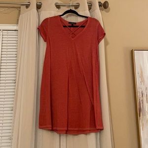 Red t shirt dress